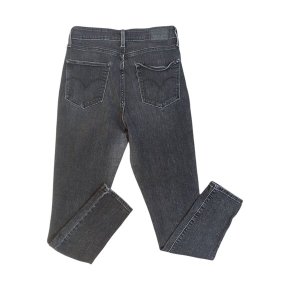 LEVI'S 721 High Rise Womens Black Denim Skinny Stretch Jeans - Picture 4 of 10